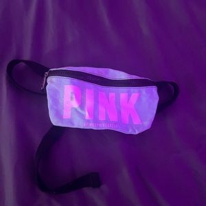turquoise pink brand fanny pack🤍